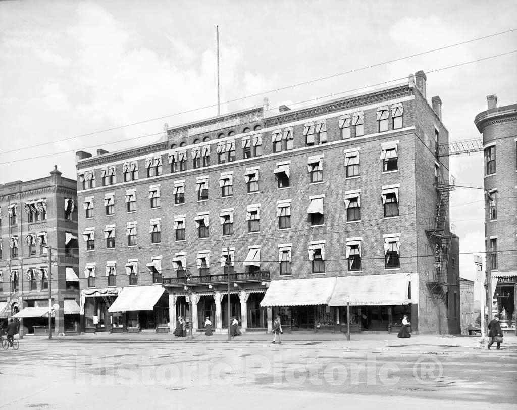 Historic Black & White Photo - Concord, New Hampshire - The Eagle Hotel, Concord, c1907 -