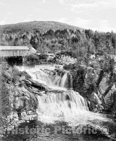 Historic Black & White Photo - Jackson, New Hampshire - Goodrich Falls, c1895 -