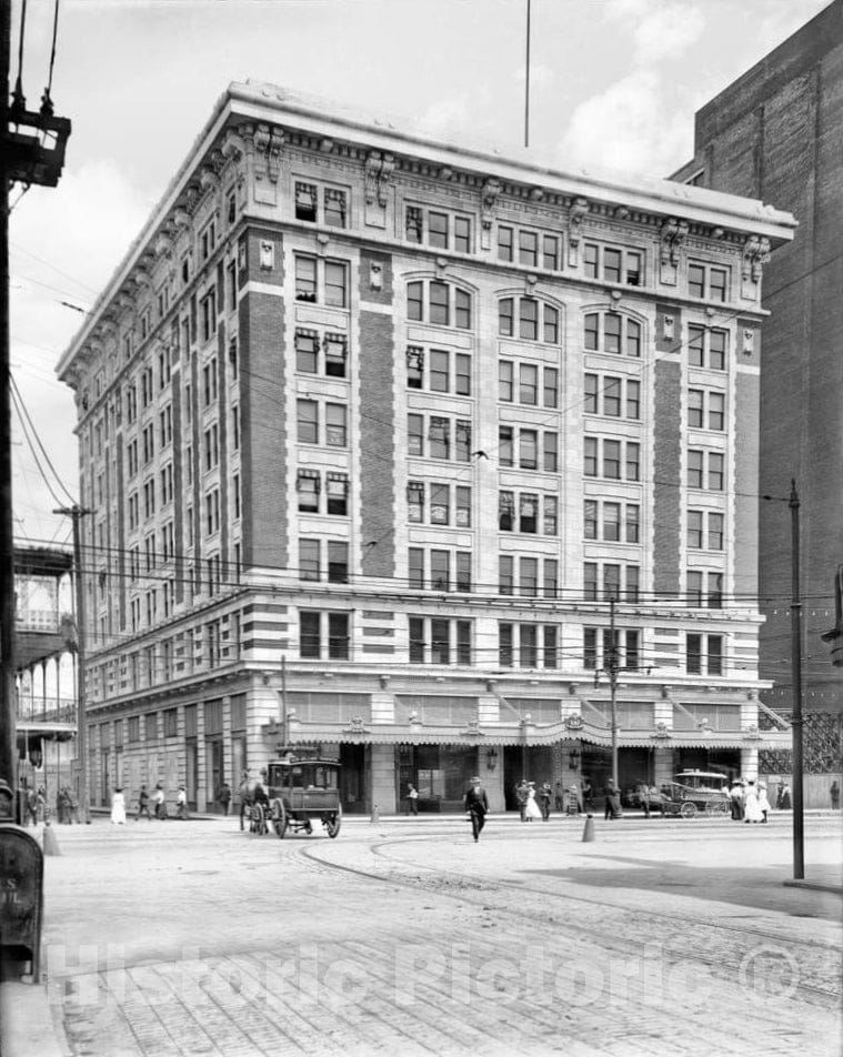 Historic Black & White Photo - New Orleans, Louisiana - The Audubon Building, c1910 -