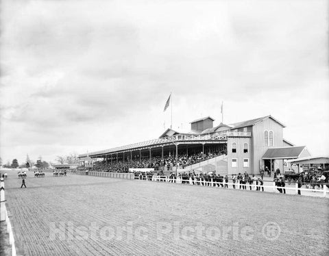 Historic Black & White Photo - New Orleans, Louisiana - Horse Racing in New Orleans, c1906 -