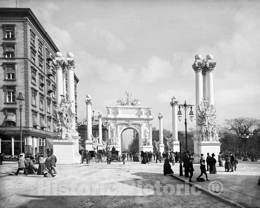 Historic Black & White Photo - New York City, New York - The Dewey Triumphal Arch, c1900 -