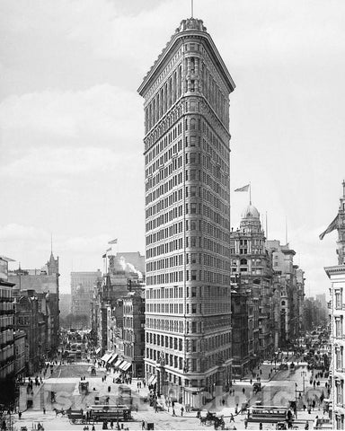 Historic Black & White Photo - New York City, New York - The Flatiron Building, c1903 -