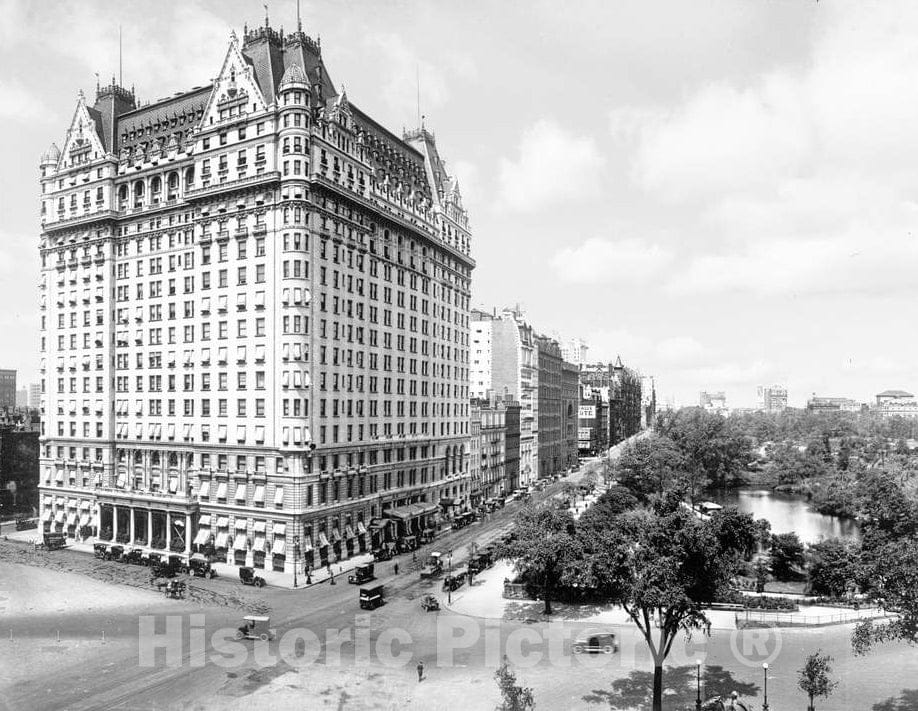 Historic Black & White Photo - New York City, New York - The Plaza Hotel, c1905 -