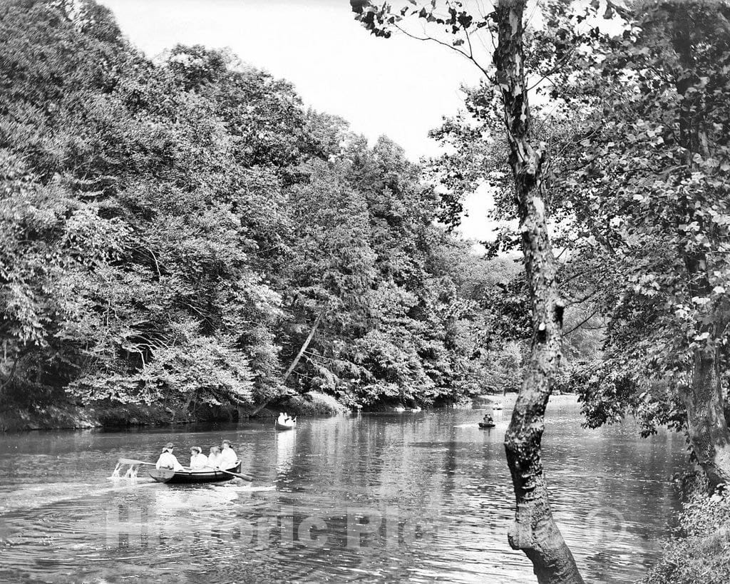 Historic Black & White Photo - Philadelphia, Pennsylvania - Along the Wissahickon, c1904 -