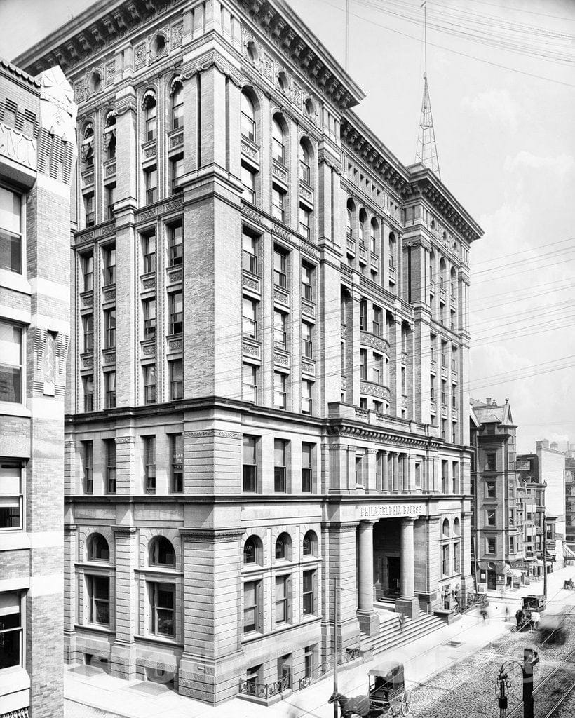 Historic Black & White Photo - Philadelphia, Pennsylvania - Philadelphia Bourse Building, c1904 -