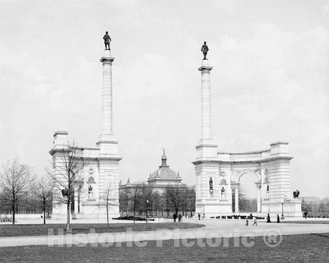 Historic Black & White Photo - Philadelphia, Pennsylvania - Smith Memorial Arch, c1905 -