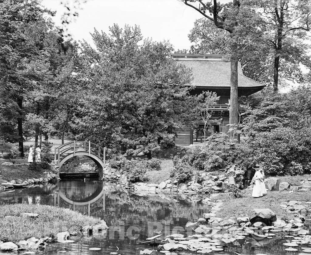 Historic Black & White Photo - Philidelphia, Pennsylvania - Shofuso Japanese House and Garden, c1905 -