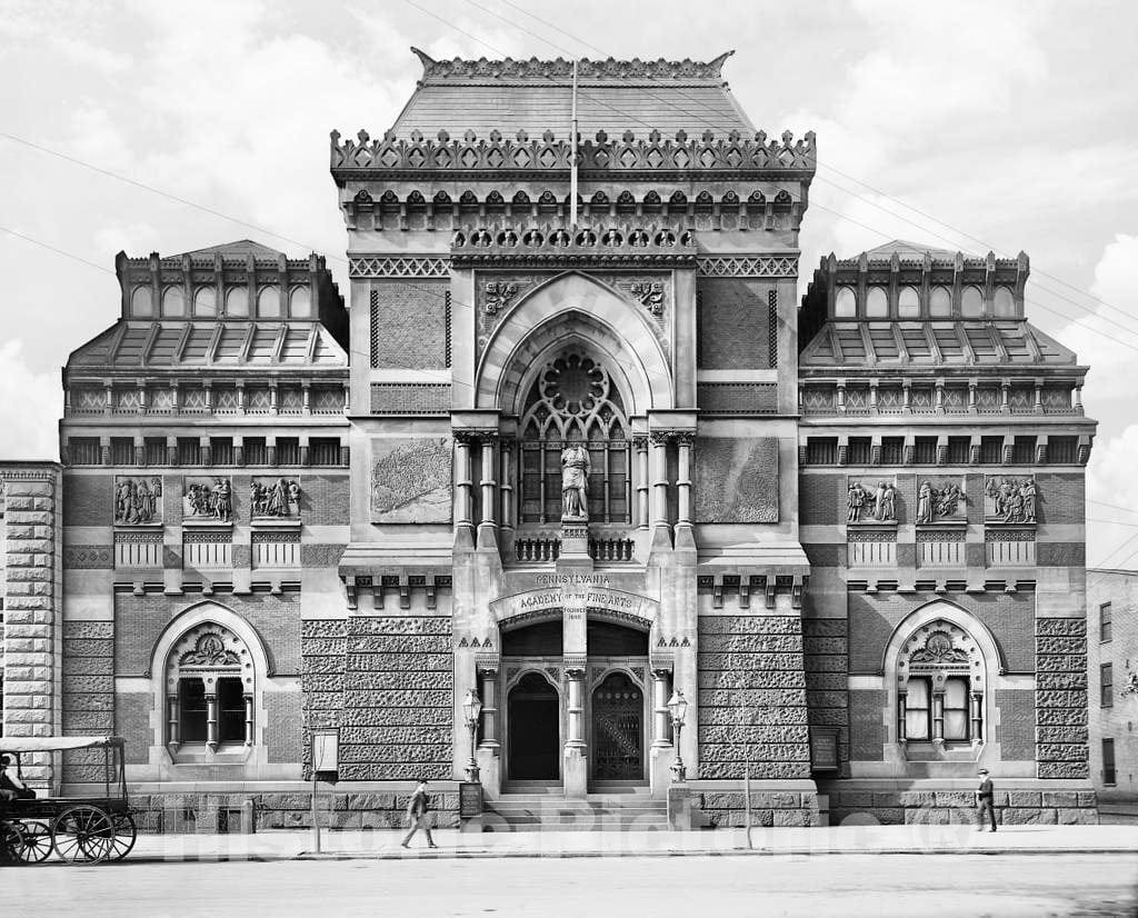 Historic Black & White Photo - Philidelphia, Pennsylvania - The Pennsylvania Academy of the Fine Arts, c1903 -