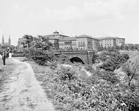 Historic Black & White Photo - Pittsburgh, Pennsylvania - Carnegie Library, c1905 -