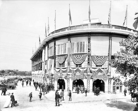 Historic Black & White Photo - Pittsburgh, Pennsylvania - Entrance to Forbes Field, c1909 -