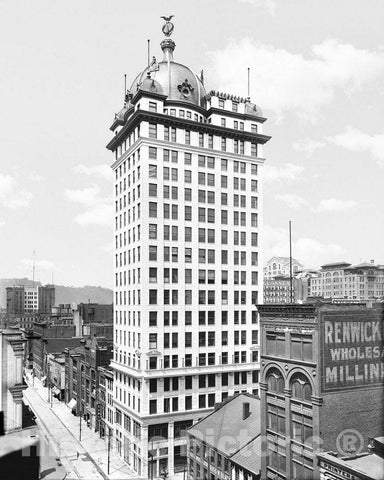 Historic Black & White Photo - Pittsburgh, Pennsylvania - T.J. Keenan Building, c1905 -