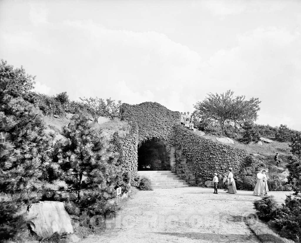 Historic Black & White Photo - Pittsburgh, Pennsylvania - Stone Arch Tunnel in Highland Park, c1905 -