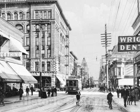 Historic Black & White Photo - Portland, Maine - Washington Street, c1905 -