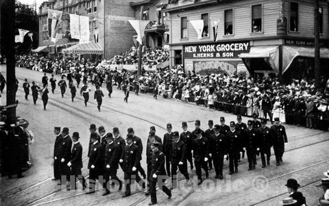 Historic Black & White Photo - Portland, Oregon - The Elks Parade, c1912 -