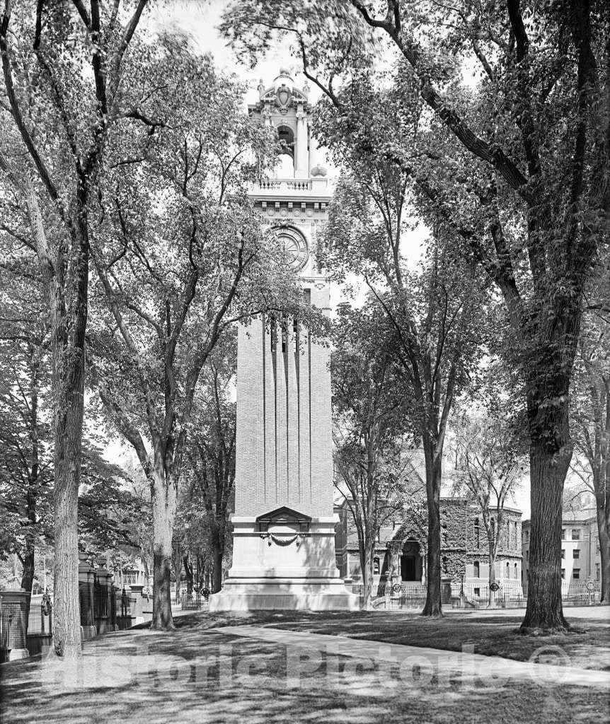 Historic Black & White Photo - Providence, Rhode Island - Carrie Tower at Brown University, c1906 -