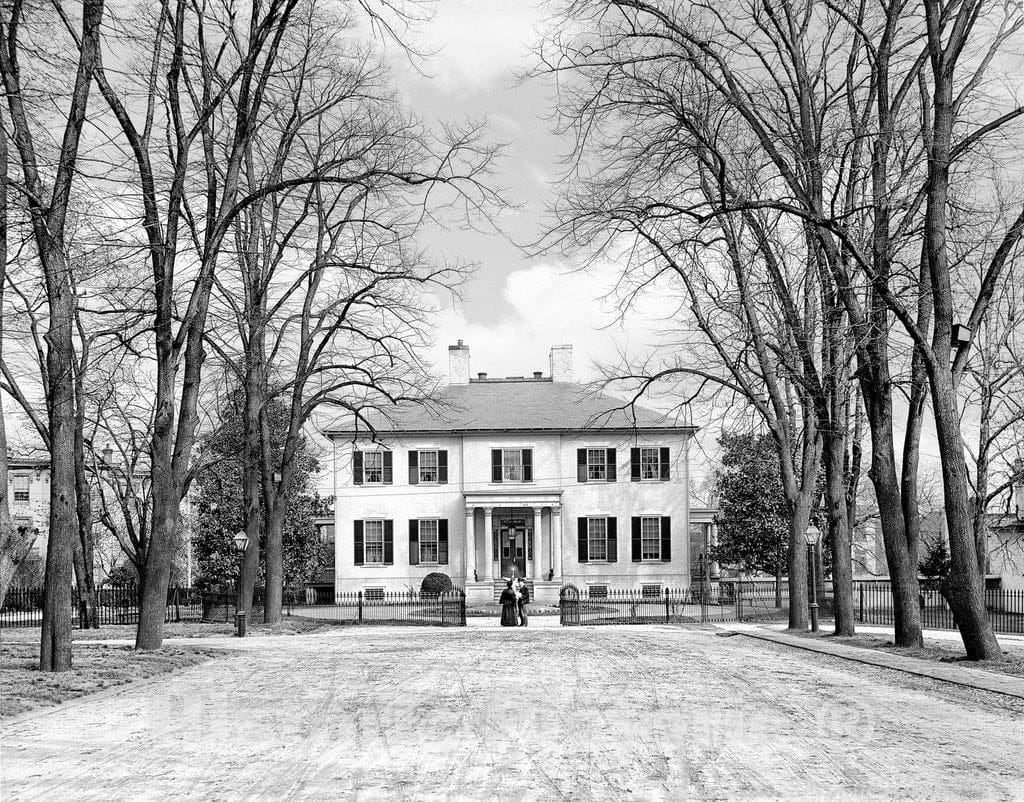 Richmond Historic Black & White Photo, Approaching the Executive Mansion, c1905 -