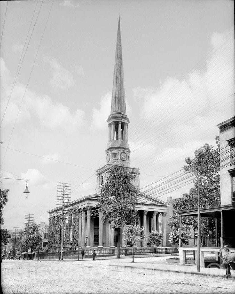 Richmond Historic Black & White Photo, St. Paul's Episcopal Church, c1901 -