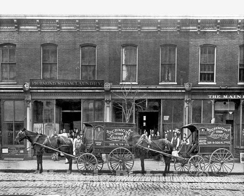 Historic Black & White Photo - Richmond, Virginia - Richmond Steam Laundry, c1900 -