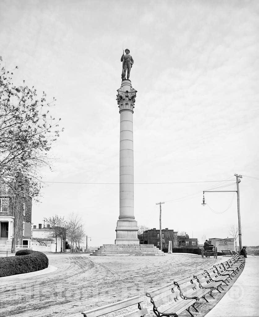 Historic Black & White Photo - Richmond, Virginia - Confederate Soldiers and Sailors Monument, c1905 -