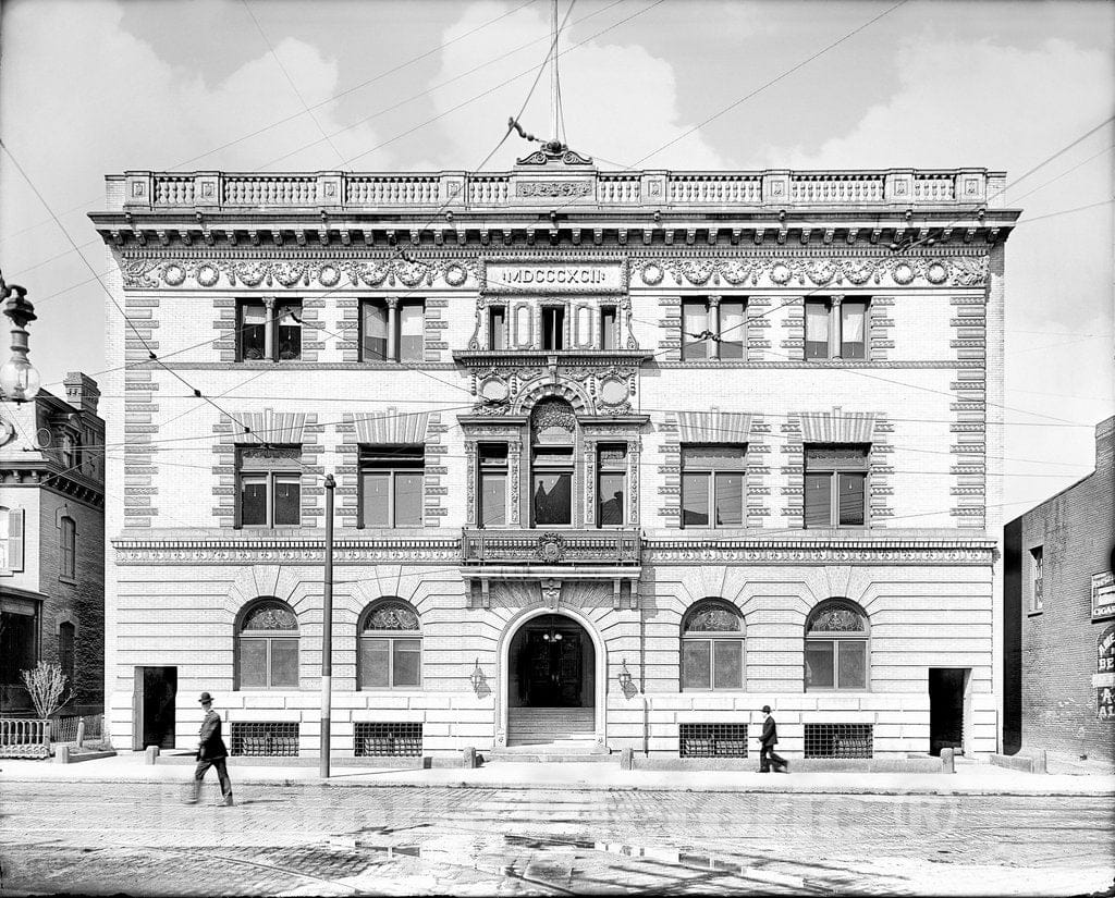 Rochester Historic Black & White Photo, The Elks' Building, c1905 -