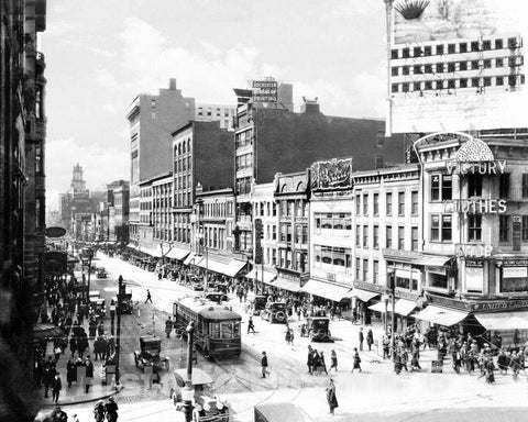 Historic Black & White Photo - Rochester, New York - East Main Street, c1930 -