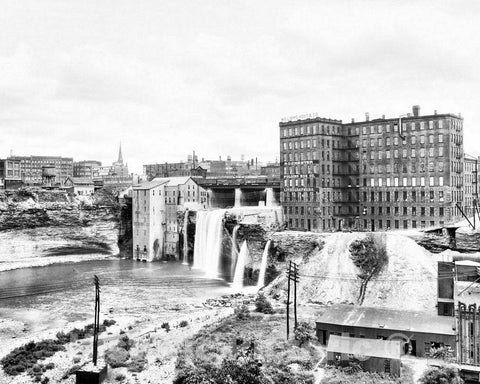 Historic Black & White Photo - Rochester, New York - Upper Falls on the Genesee, c1912 -