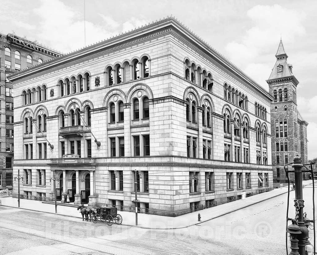 Historic Black & White Photo - Rochester, New York - The County Office Building, c1905 -