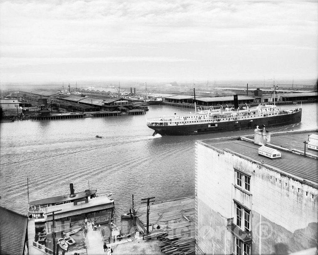 Historic Black & White Photo - Savannah, Georgia - Seaboard Air Line Docks, c1900 -