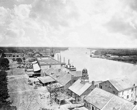 Historic Black & White Photo - Savannah, Georgia - View of Savannah, c1865 -