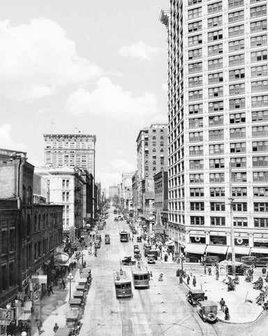 Historic Black & White Photo - Seattle, Washington - Second Avenue at Yesler Way, c1923 -