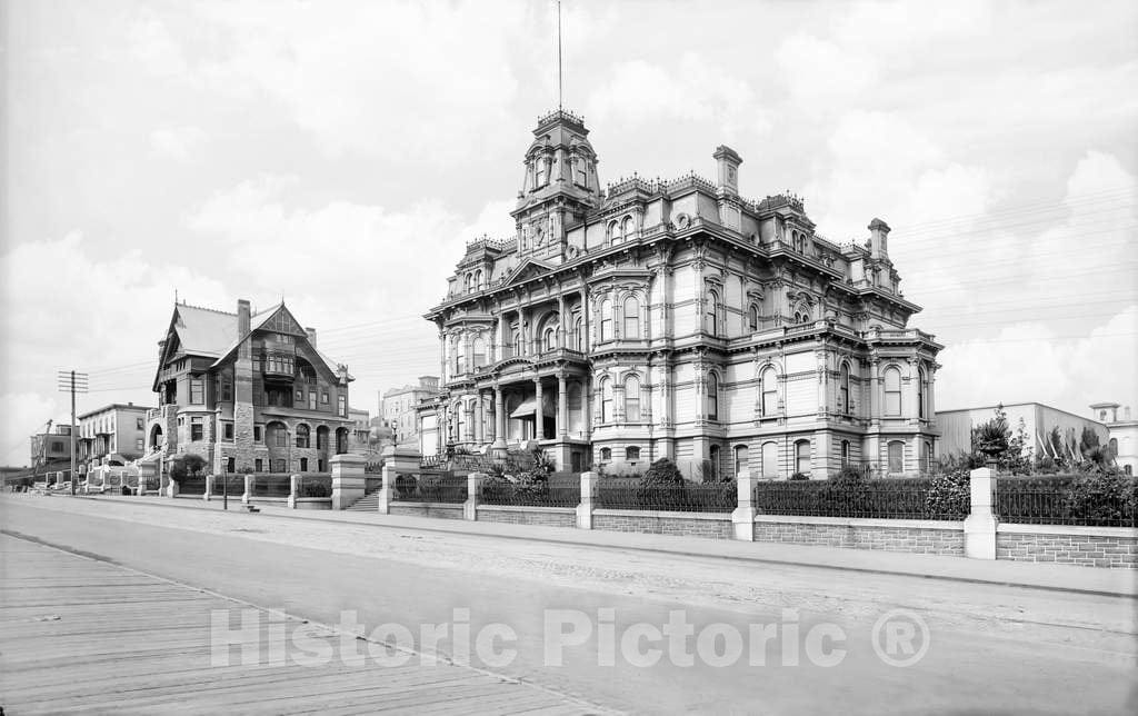 Historic Black & White Photo - San Francisco, California - The Crocker Mansion on Nob Hill, c1895 -