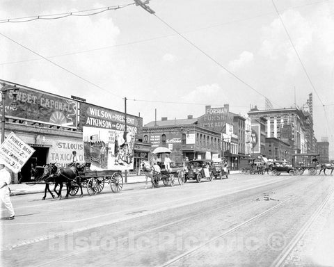 Historic Black & White Photo - St. Louis, Missouri - Parade on 12th Street, c1916 -