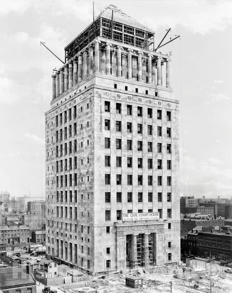 Historic Black & White Photo - St. Louis, Missouri - Construction on Civil Courts Building, c1928 -