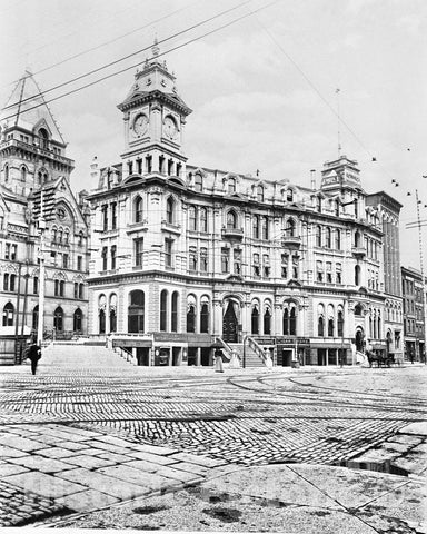 Historic Black & White Photo - Syracuse, New York - Old Onondaga County Savings Bank, c1895 -