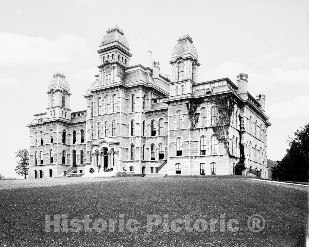 Historic Black & White Photo - Syracuse, New York - Hall of Languages, c1904 -