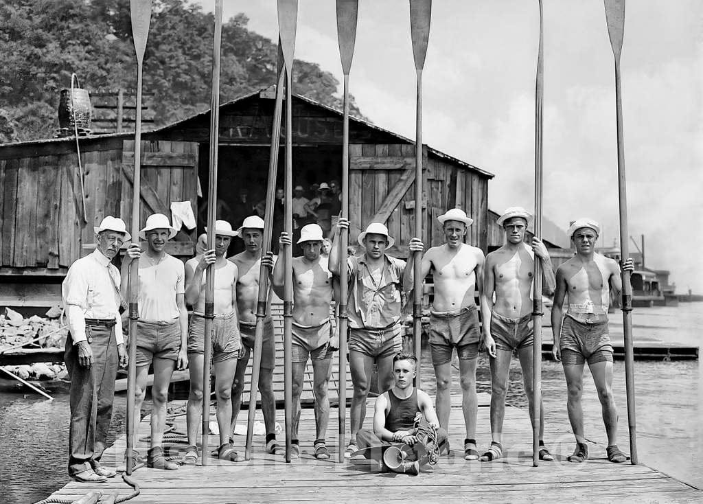 Historic Black & White Photo - Syracuse, New York - The Syracuse Varsity Rowers, c1910 -