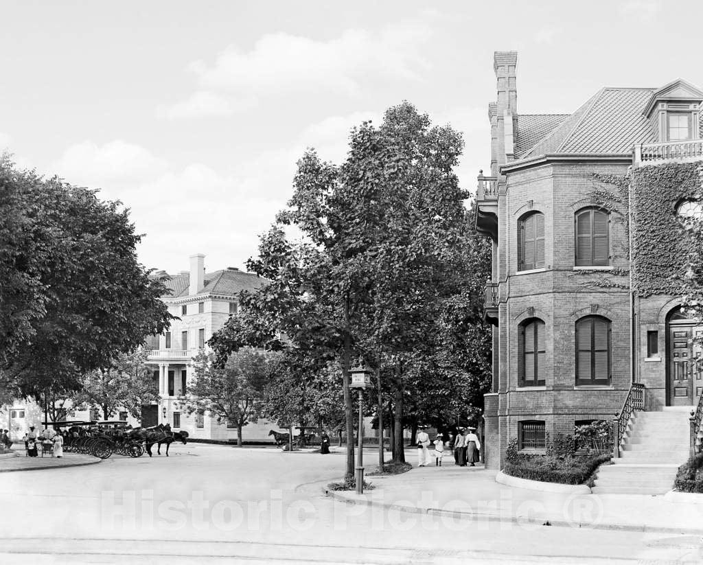 Historic Black & White Photo - Washington, DC - Dupont Circle at New Hampshire Avenue, c1903 -