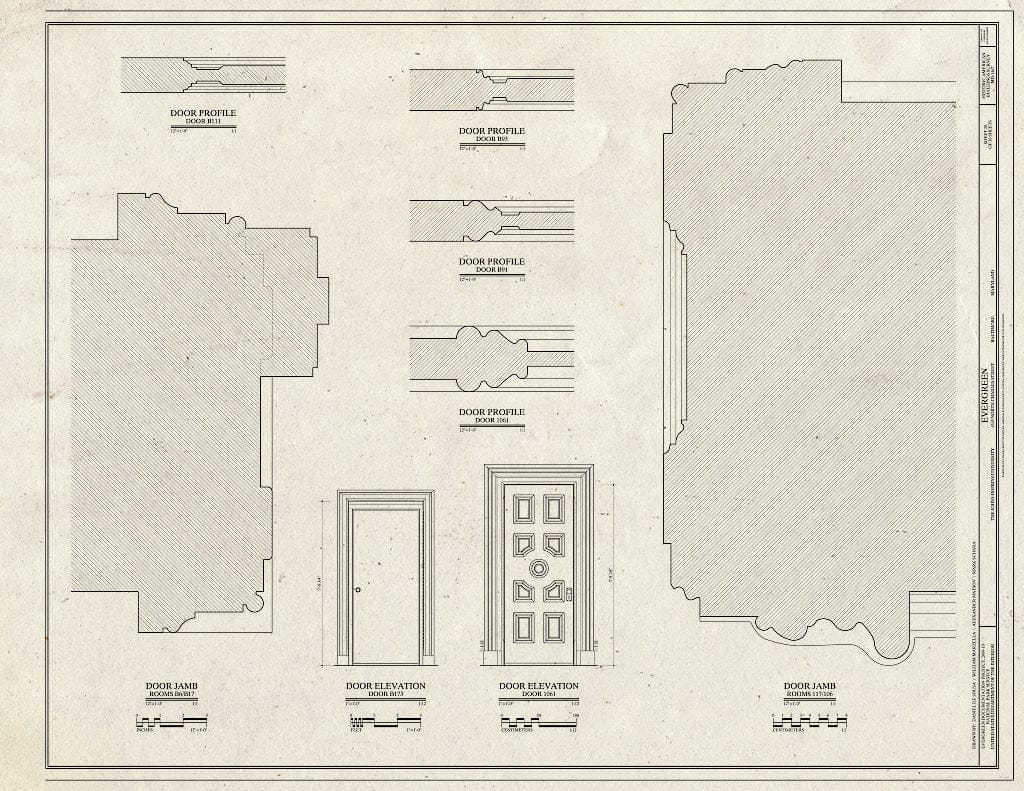 Blueprint Door Details - Evergreen, 4545 North Charles Street, Baltimore, Independent City, MD