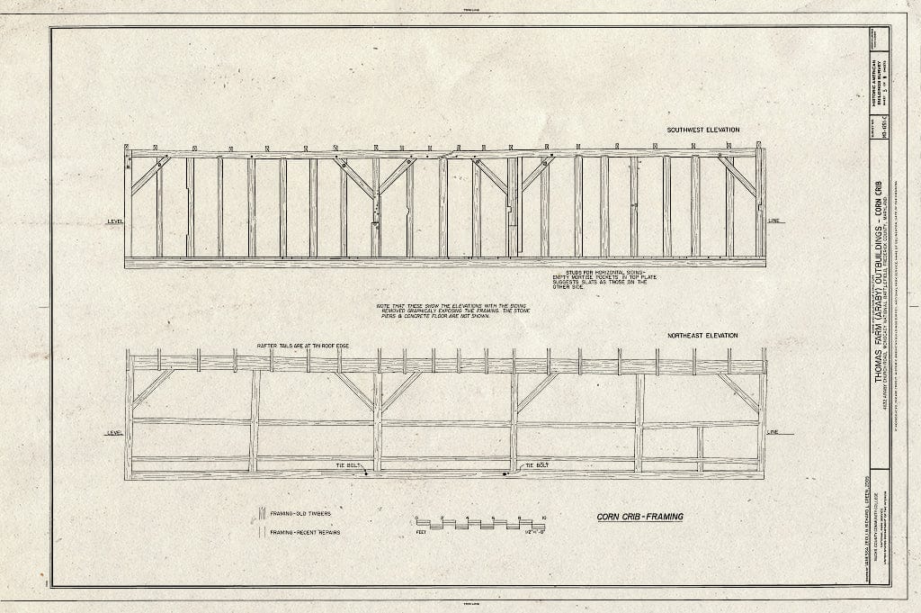 Blueprint Framing - Thomas Farm, Corn Crib, 4632 Araby Church Road, Frederick, Frederick County, MD