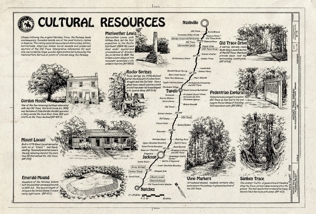 Blueprint Cultural Resources - Natchez Trace Parkway, Located Between Natchez, MS & Nashville, TN, Tupelo, Lee County, MS