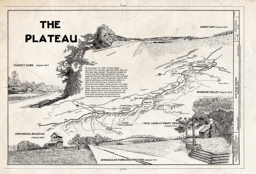 Historic Pictoric : Blueprint HAER NC,11-ASHV.V,2- (Sheet 4 of 28) - Blue Ridge Parkway, Between Shenandoah National Park & Great Smoky Mountains, Asheville, Buncombe County, NC