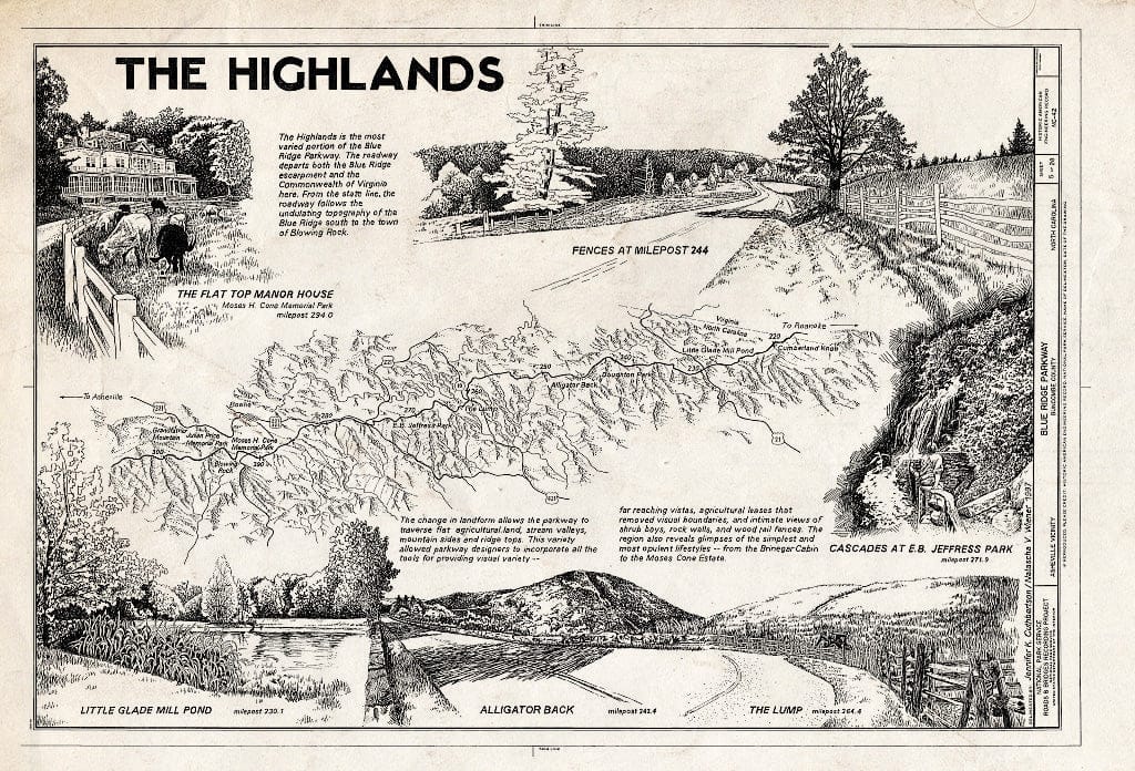 Historic Pictoric : Blueprint HAER NC,11-ASHV.V,2- (Sheet 5 of 28) - Blue Ridge Parkway, Between Shenandoah National Park & Great Smoky Mountains, Asheville, Buncombe County, NC