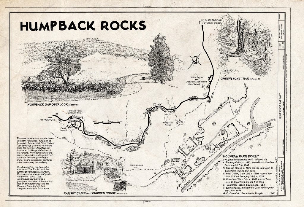 Historic Pictoric : Blueprint HAER NC,11-ASHV.V,2- (Sheet 8 of 28) - Blue Ridge Parkway, Between Shenandoah National Park & Great Smoky Mountains, Asheville, Buncombe County, NC