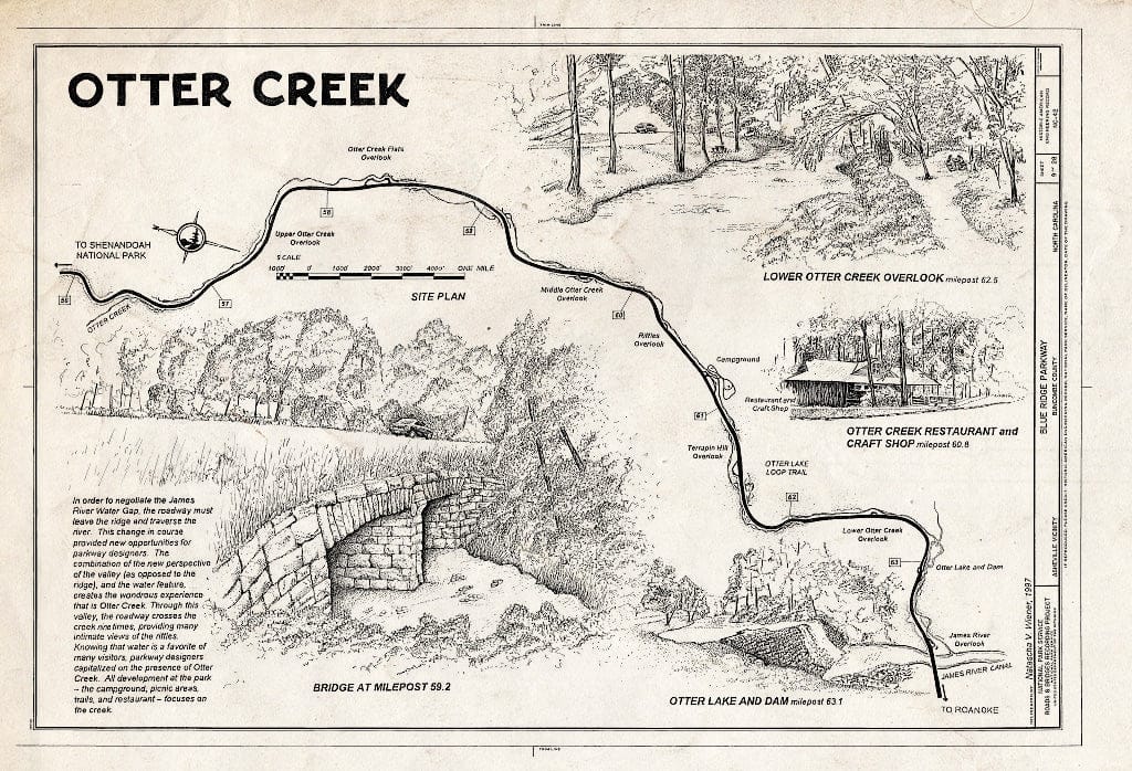 Historic Pictoric : Blueprint HAER NC,11-ASHV.V,2- (Sheet 9 of 28) - Blue Ridge Parkway, Between Shenandoah National Park & Great Smoky Mountains, Asheville, Buncombe County, NC