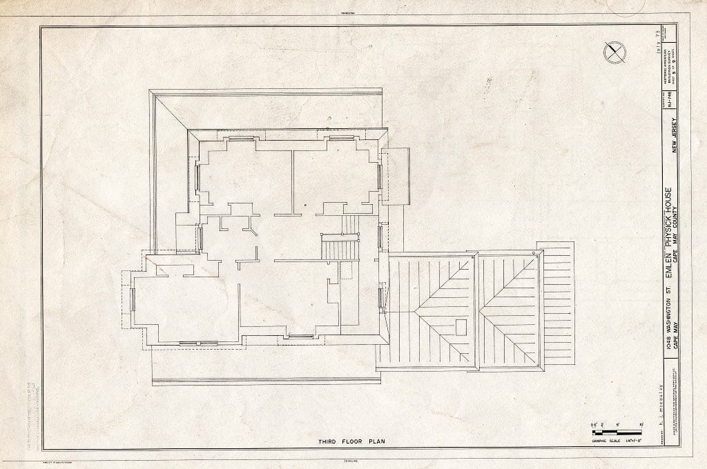 Historic Pictoric : Blueprint HABS NJ,5-CAPMA,68- (Sheet 5 of 9) - Emlen Physick House, 1048 Washington Street, Cape May, Cape May County, NJ