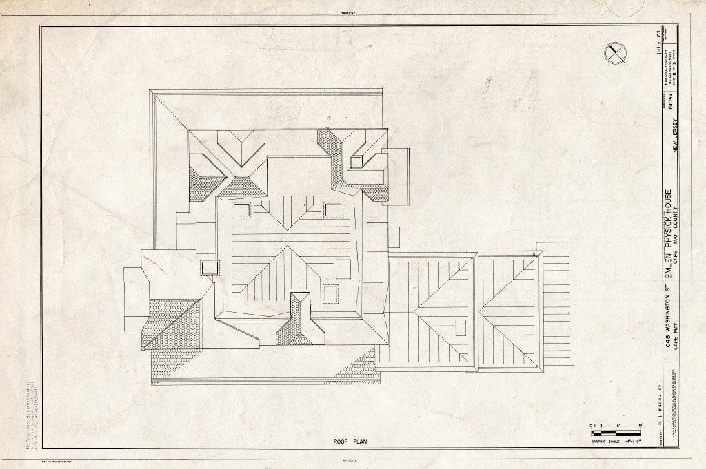 Historic Pictoric : Blueprint HABS NJ,5-CAPMA,68- (Sheet 6 of 9) - Emlen Physick House, 1048 Washington Street, Cape May, Cape May County, NJ