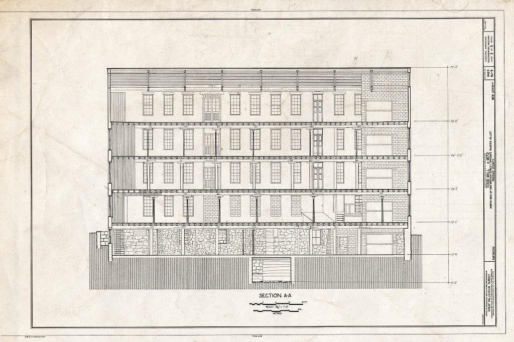 Historic Pictoric : Blueprint HAER NJ,16-PAT,22- (Sheet 3 of 3) - Todd & Rafferty Machine Company, Van Houten Street & McGee Alley, Paterson, Passaic County, NJ