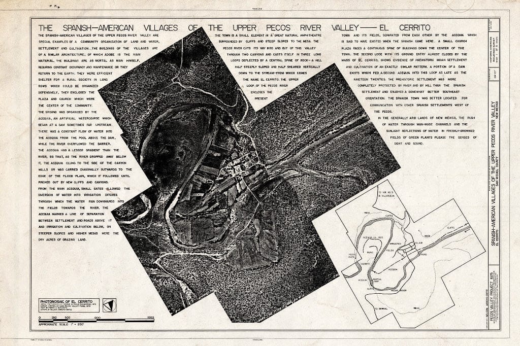 Blueprint Cover Sheet - Village of El Cerrito, Pecos River Valley, El Cerrito, San Miguel County, NM