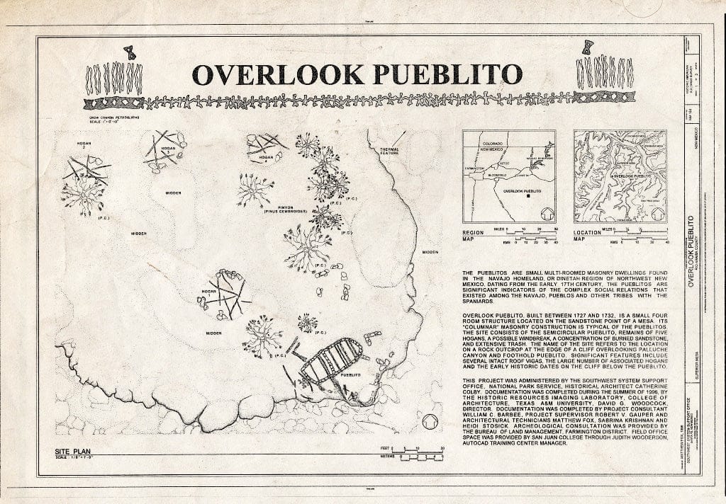 Blueprint Cover Sheet & Site Plan - Overlook Pueblito, Superior Mesa, Dulce, Rio Arriba County, NM