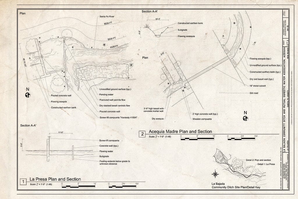 Blueprint Details - La Bajada Community Ditch and Mutual Domestic Water Association, Acequia, La Bajada, Santa Fe County, NM